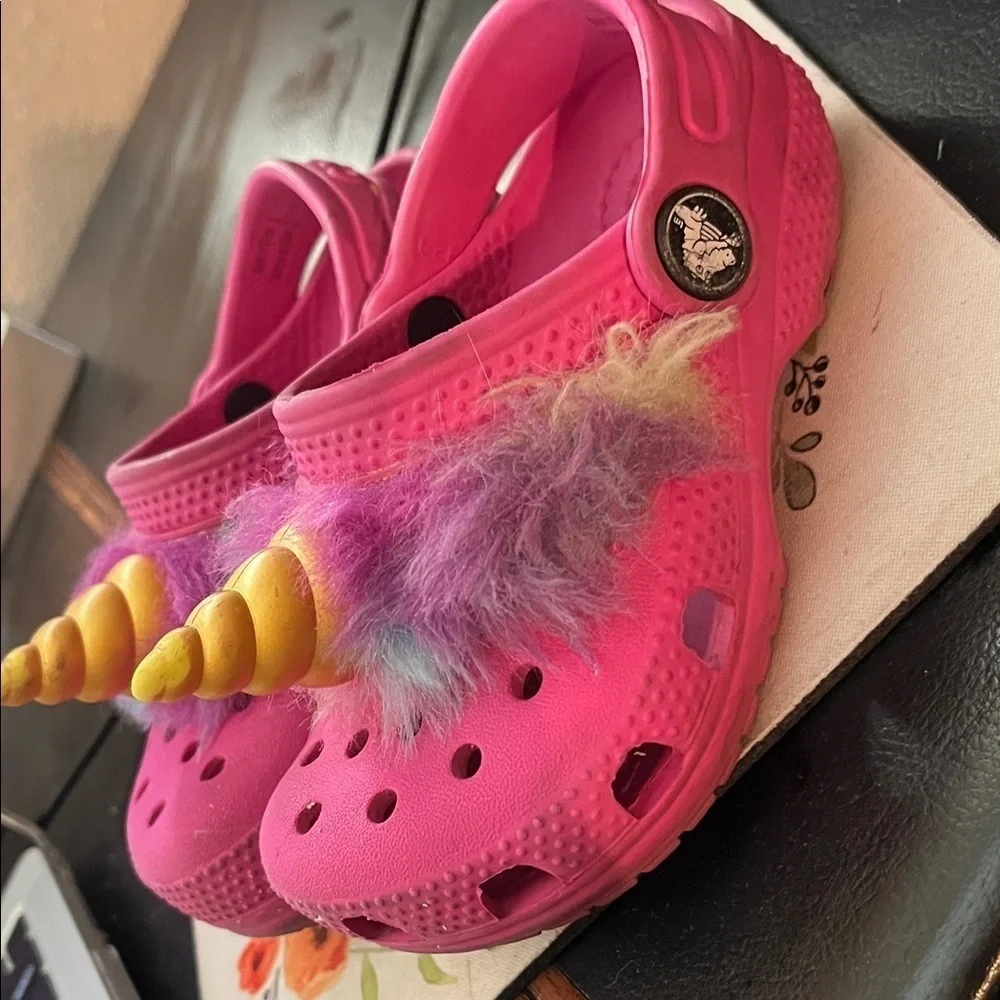 Crocs Kids Unicorn with Furry Accents